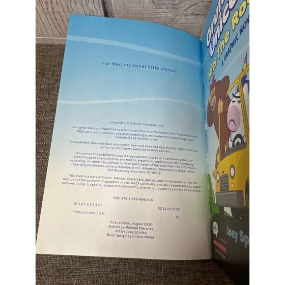 Grumpy Unicorn Hits The Road Graphic Novel By Joey Spiotto - Picture 3 of 3